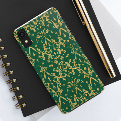 Elegant Damask Green Tough Phone Case