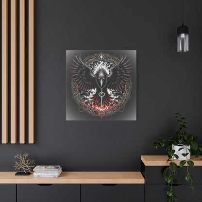 Raven Key Canvas Art - Dark Fantasy Wall Decor