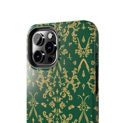 Elegant Damask Green Tough Phone Case