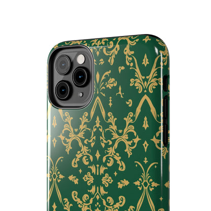 Elegant Damask Green Tough Phone Case