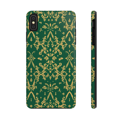 Elegant Damask Green Tough Phone Case