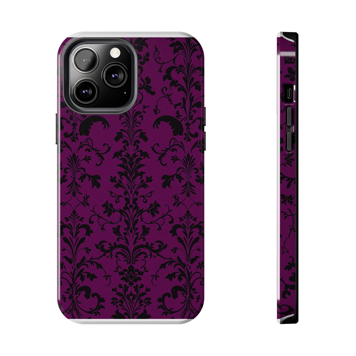 Elegant Damask Tough Phone Cases for Protection and Style