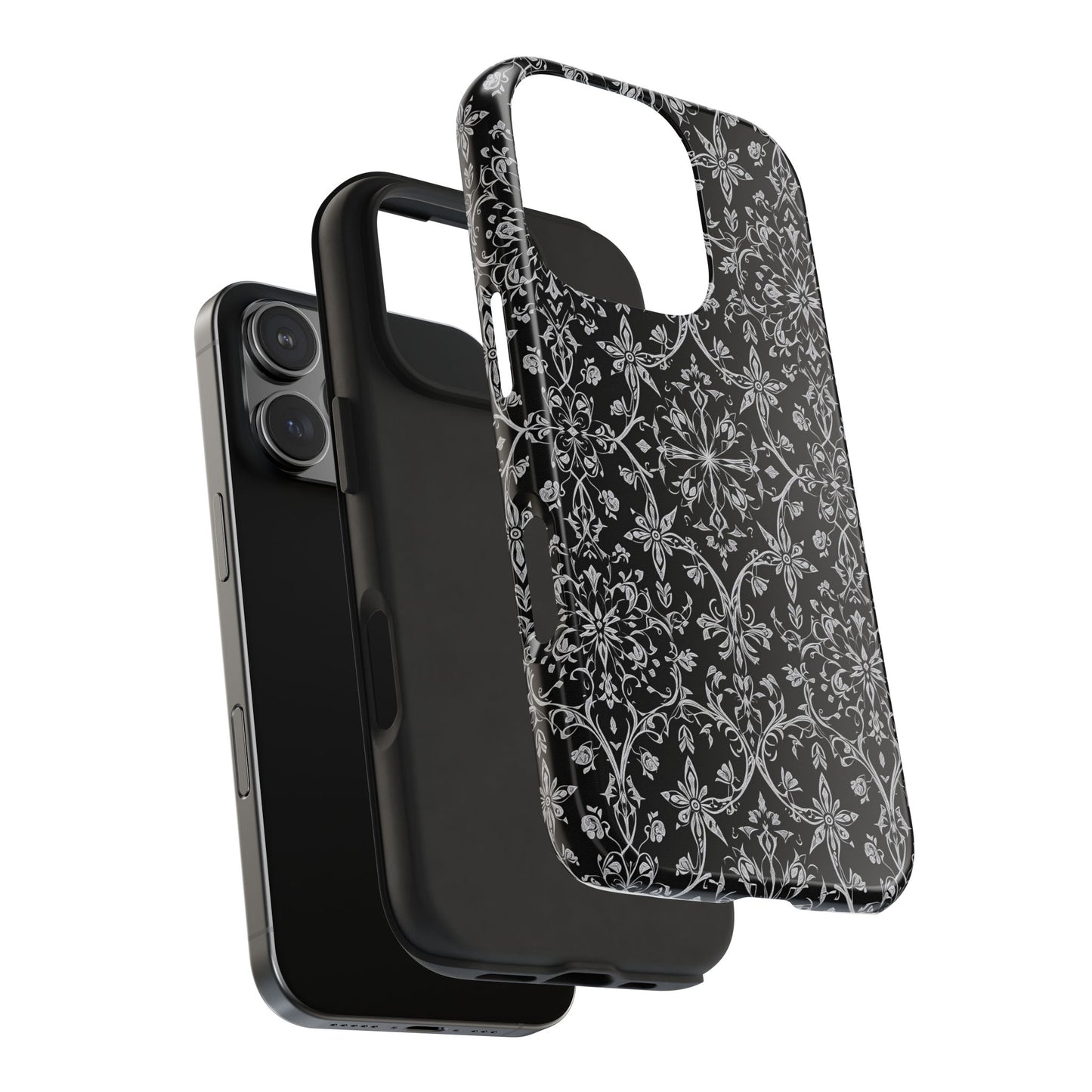 Elegant Floral Tough Phone Case - Durable Protection with Stylish Design