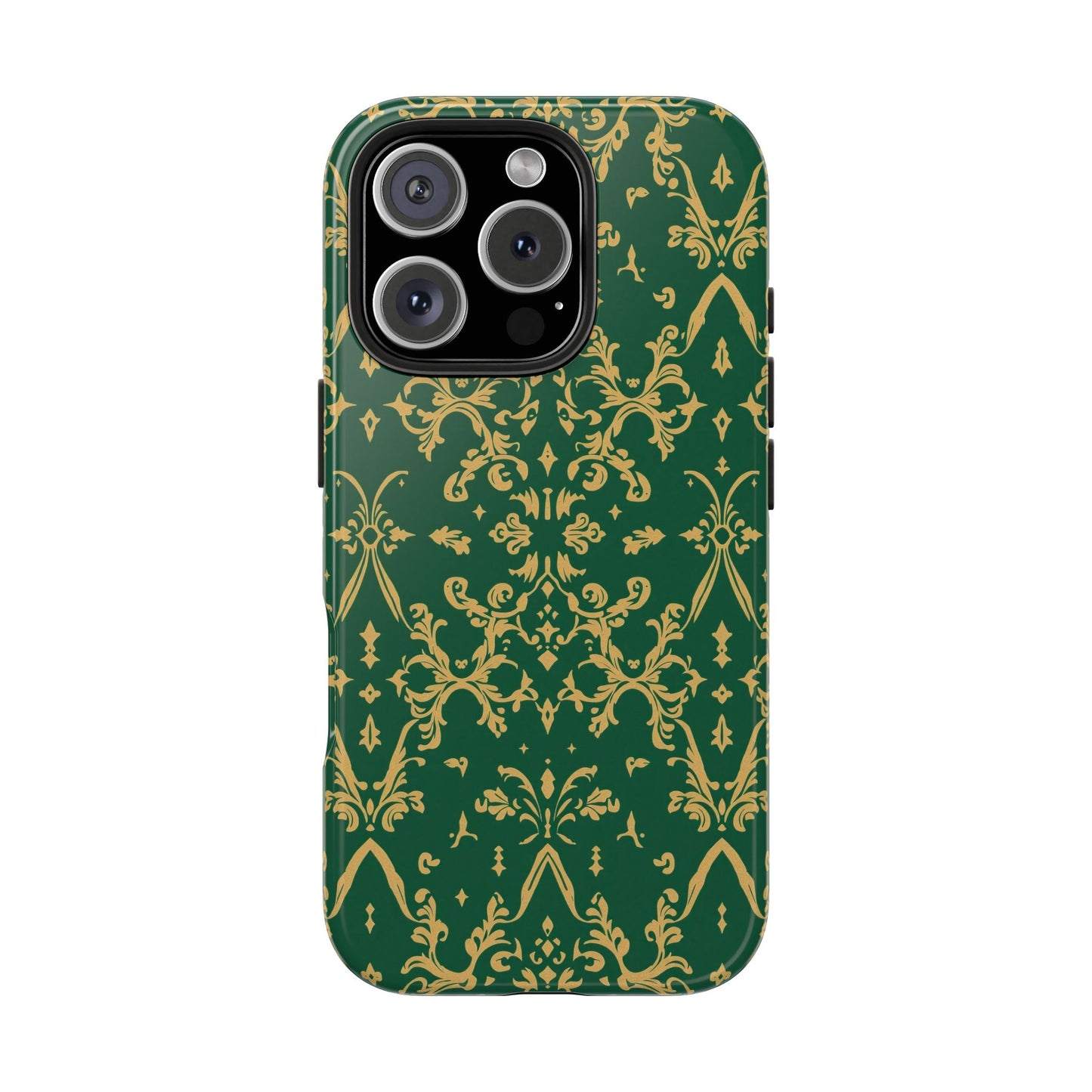 Elegant Damask Green Tough Phone Case