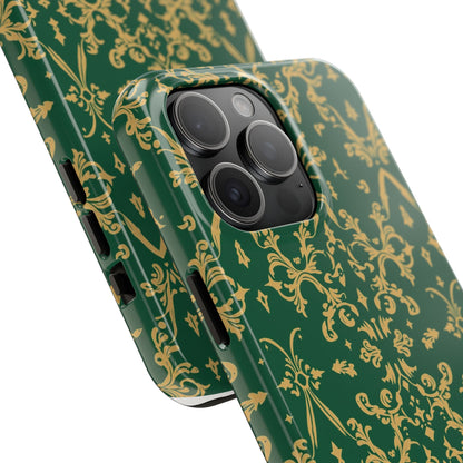 Elegant Damask Green Tough Phone Case