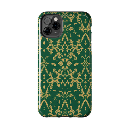 Elegant Damask Green Tough Phone Case