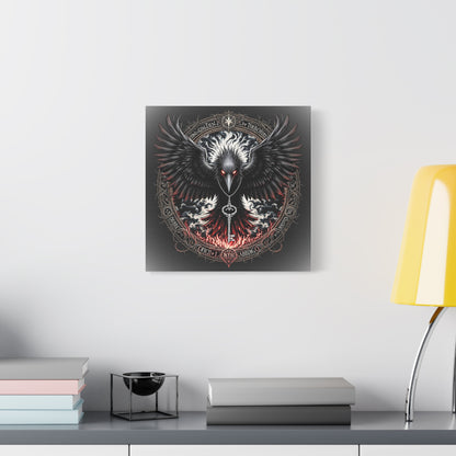 Raven Key Canvas Art - Dark Fantasy Wall Decor