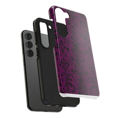 Elegant Damask Tough Phone Cases for Protection and Style